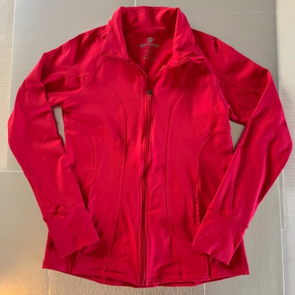 90 Degree By Reflex Slim Fit Jacket Hot Pink Full Zipper Medium